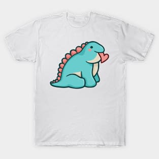 Cute Chubby Stegosaurus, Love, Dinosaur T-Shirt